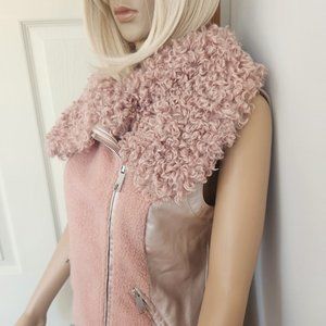 GUESS Pink Biker Vest Women's Size S